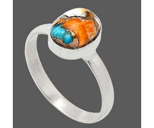 Spiny Oyster Turquoise Ring size-9 SDR239319 R-1007, 8x10 mm