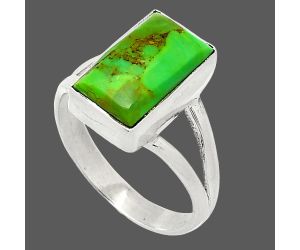 Green Mohave Turquoise Ring size-6.5 SDR239337 R-1008, 7x12 mm