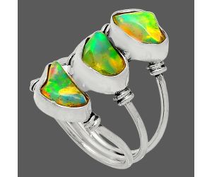 Ethiopian Opal Rough Ring size-6 SDR239376 R-1566, 5x9 mm