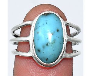 Kingman Turquoise With Pyrite Ring size-7.5 SDR239382 R-1008, 8x14 mm
