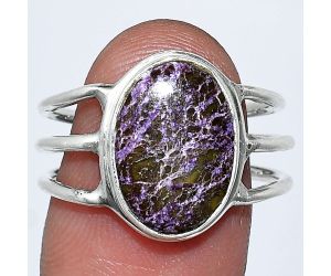 Purpurite Ring size-7.5 SDR239390 R-1008, 10x14 mm