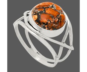 Maligano Jasper Ring size-8 SDR239404 R-1054, 12x12 mm