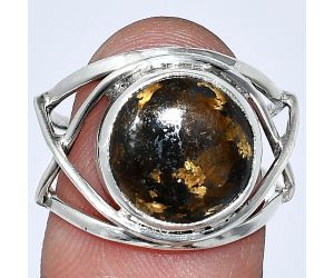 Bronzite Ring size-7.5 SDR239412 R-1054, 12x12 mm