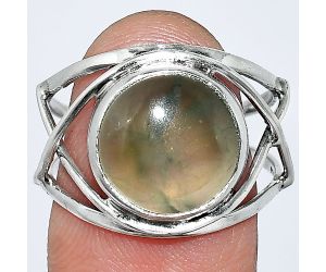 Prehnite Ring size-8.5 SDR239419 R-1054, 12x12 mm