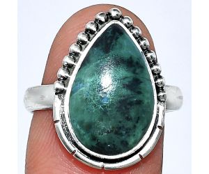 Azurite Chrysocolla Ring size-8 SDR239430 R-1151, 11x16 mm