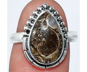 Turtella Jasper Ring size-8 SDR239437 R-1151, 9x15 mm