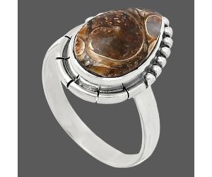 Turtella Jasper Ring size-8 SDR239437 R-1151, 9x15 mm