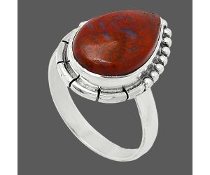 Red Moss Agate Ring size-8 SDR239464 R-1151, 10x16 mm