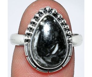 Mexican Cabbing Fossil Ring size-8 SDR239468 R-1151, 10x14 mm