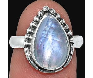Rainbow Moonstone Ring size-7 SDR239486 R-1151, 9x13 mm
