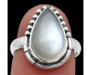 Srilankan Moonstone Ring size-7 SDR239489 R-1151, 9x14 mm