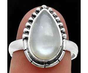 Srilankan Moonstone Ring size-7 SDR239490 R-1151, 8x14 mm
