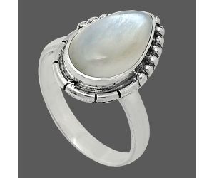 Srilankan Moonstone Ring size-7 SDR239490 R-1151, 8x14 mm
