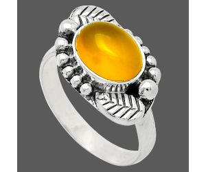 Yellow Onyx Ring size-7 SDR239507 R-1154, 8x10 mm