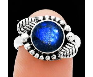 Blue Fire Labradorite Ring size-8 SDR239543 R-1154, 9x9 mm
