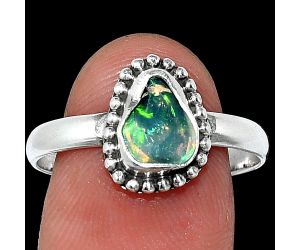 Ethiopian Opal Rough Ring size-10.5 SDR239574 R-1071, 6x8 mm