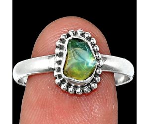 Ethiopian Opal Rough Ring size-10 SDR239575 R-1071, 5x8 mm