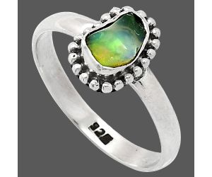 Ethiopian Opal Rough Ring size-10 SDR239575 R-1071, 5x8 mm