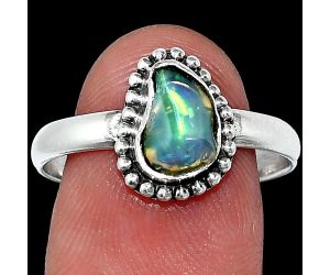 Ethiopian Opal Rough Ring size-10 SDR239578 R-1071, 6x9 mm