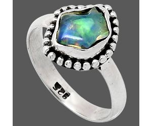 Ethiopian Opal Rough Ring size-7 SDR239580 R-1071, 7x9 mm