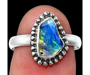 Ethiopian Opal Rough Ring size-7 SDR239589 R-1071, 6x10 mm