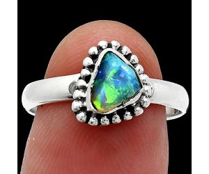 Ethiopian Opal Rough Ring size-8 SDR239606 R-1071, 5x7 mm