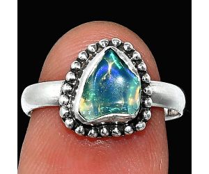 Ethiopian Opal Rough Ring size-7 SDR239617 R-1071, 7x8 mm