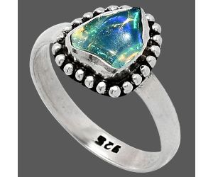Ethiopian Opal Rough Ring size-7 SDR239617 R-1071, 7x8 mm