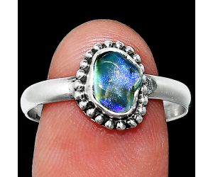 Ethiopian Opal Rough Ring size-10.5 SDR239620 R-1071, 6x8 mm