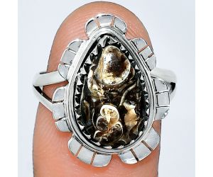 Turtella Jasper Ring size-8 SDR239660 R-1341, 9x14 mm