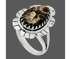 Turtella Jasper Ring size-8 SDR239660 R-1341, 9x14 mm