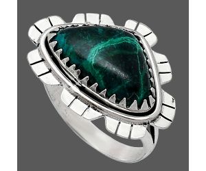 Azurite Chrysocolla Ring size-8.5 SDR239661 R-1341, 10x17 mm