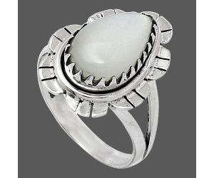 Srilankan Moonstone Ring size-7.5 SDR239664 R-1341, 8x14 mm