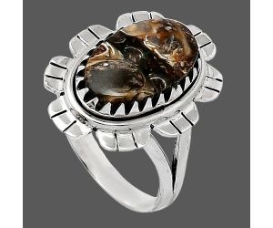 Turtella Jasper Ring size-8 SDR239687 R-1341, 9x15 mm