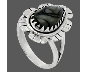 Picasso Jasper Ring size-8 SDR239691 R-1341, 8x14 mm