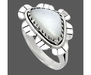 Srilankan Moonstone Ring size-8 SDR239698 R-1341, 8x14 mm