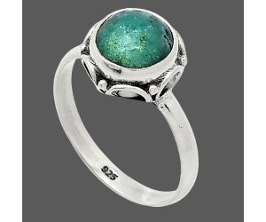 Dendritic Chrysoprase Ring size-8 SDR239705 R-1198, 8x8 mm
