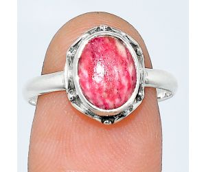 Pink Thulite Ring size-8 SDR239709 R-1198, 8x10 mm