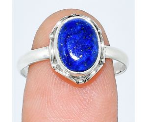 Lapis Lazuli Ring size-8.5 SDR239710 R-1198, 8x10 mm