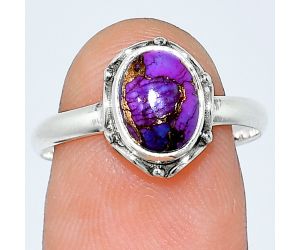 Copper Purple Turquoise Ring size-8 SDR239711 R-1198, 7x9 mm