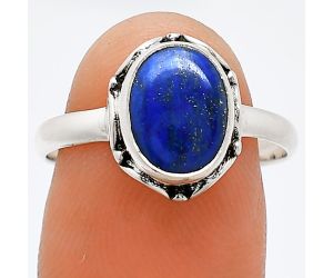 Lapis Lazuli Ring size-8.5 SDR239718 R-1198, 8x10 mm