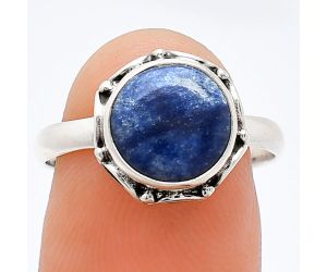 Dumortierite Quartz Ring size-7.5 SDR239728 R-1198, 9x9 mm