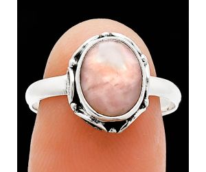 Pink Opal Ring size-7.5 SDR239734 R-1198, 8x10 mm
