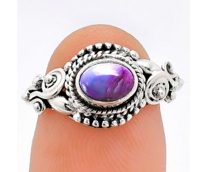 Copper Purple Turquoise Ring size-7 SDR239758 R-1238, 7x5 mm