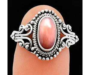 Pink Opal Ring size-7.5 SDR239800 R-1280, 5x10 mm
