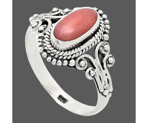 Pink Opal Ring size-9 SDR239802 R-1280, 5x10 mm