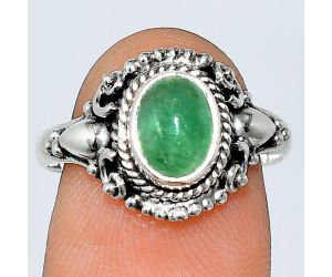 Green Aventurine Ring size-8 SDR239808 R-1291, 6x8 mm