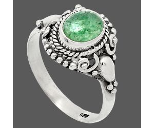 Green Aventurine Ring size-7.5 SDR239816 R-1291, 6x8 mm