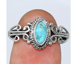 Blue Mohave Turquoise Ring size-8 SDR239821 R-1293, 4x8 mm