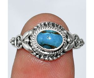 Copper Blue Turquoise Ring size-7.5 SDR239860 R-1286, 7x5 mm